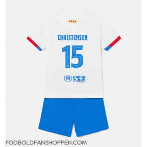 Barcelona Andreas Christensen #15 Udebanetrøje Børn 2023-24 Kortærmet (+ Korte bukser)